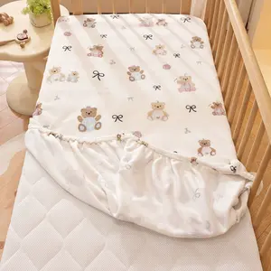 Baby Bed Sheet Flannel Fabric, Soft Toddler Mattress Cover, Newborn Patchwork Soft Warm Bedding, All Seasons, Boy Girl Dog Pattern