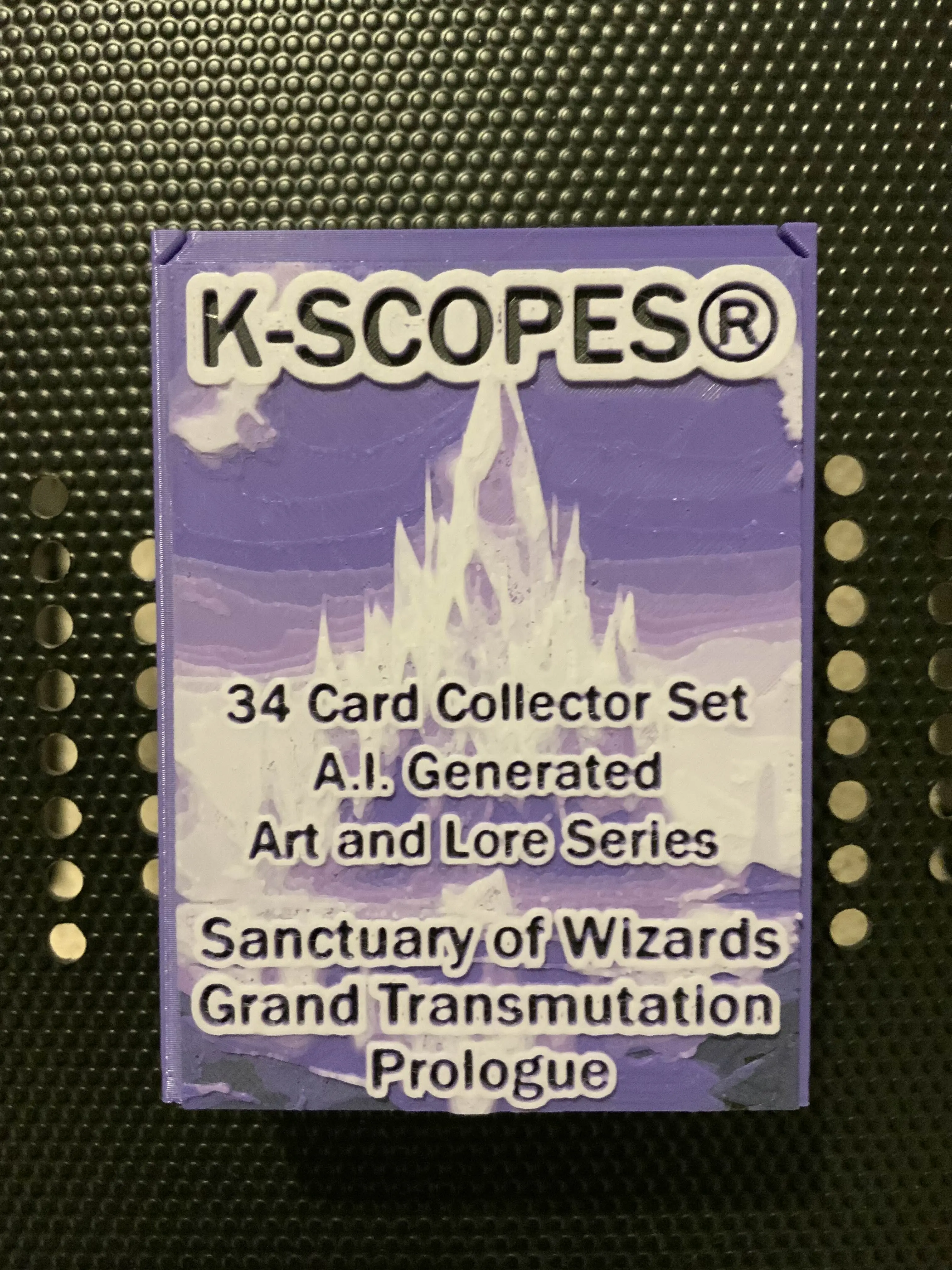 K-SCOPES Sanctuary of Wizards Grand Transmutation Prologue Collectors Set NFT Bundle - 34 Card Trading Card Pack with Audio Narrative Lore & 3D Printed Protective Case