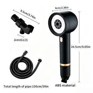 Filtered Shower Head with Handheld, High Pressure Micro-bubble, Removes 99.99% Chlorine, Softens Hard Water, 4 Spray Modes, One-touch Stop, Includes 5 Filter Cartridges, Summervibes, Gift for Dad