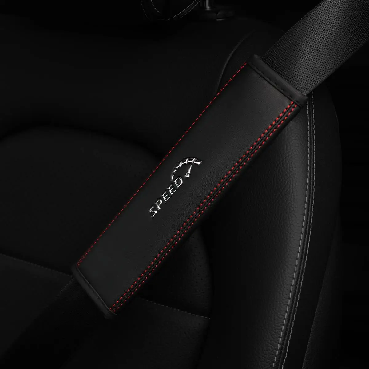 Letter Pattern Car Seat Belt Shoulder Pad, Car Seat Belt Cover, Shoulder Protective Pad For Seat Belt, Car Interior Accessories, Cool Car Accessories