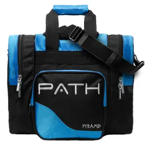 Pyramid Path Pro Deluxe Single Tote Bowling Bag (Black/Asgard Blue)