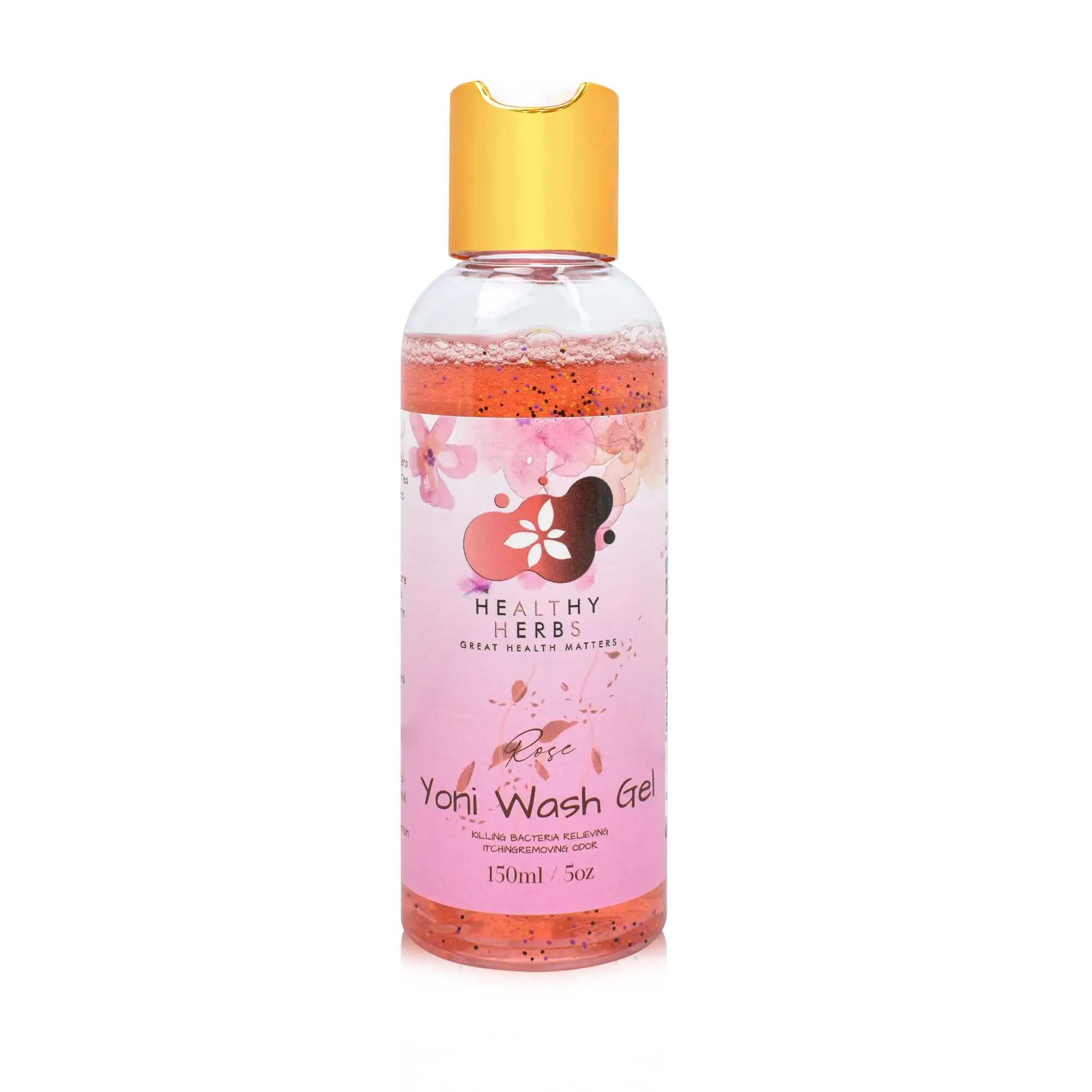 Healthy Herbs Red Rose Yoni Gel Wash, Daily Feminine Wash for pH Balance, Menstrual Support & Perineal Care, Gentle Liquid for Sensitive Skin, 5 oz, Cleanser, Natural Oil, Ph Balancing, Intimate Wash Liquid