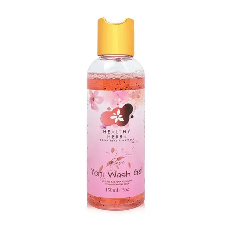 Healthy Herbs Red Rose Yoni Intimate Wash Cleanser, 5 fl oz Non-Medical Daily Liquid for Sensitive Skin - Nourishing Gentle, Cleansing, pH Balancing, Soothing, Natural Oil-Infused, No Harsh Ingredients, Perineal Care, Menstrual Support (Single Item)