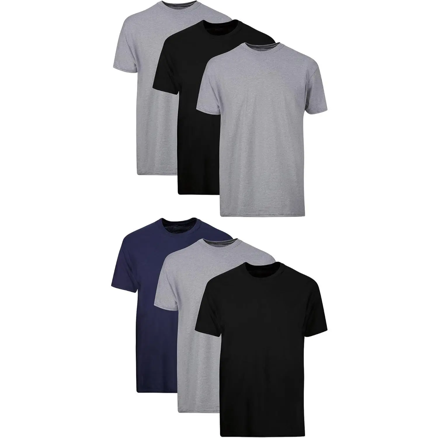 Hanes Men's Undershirt Packs, Stay-Tucked Soft Cotton Undershirts, Best Undershirts for Men, White/Black/Asstd Multipacks