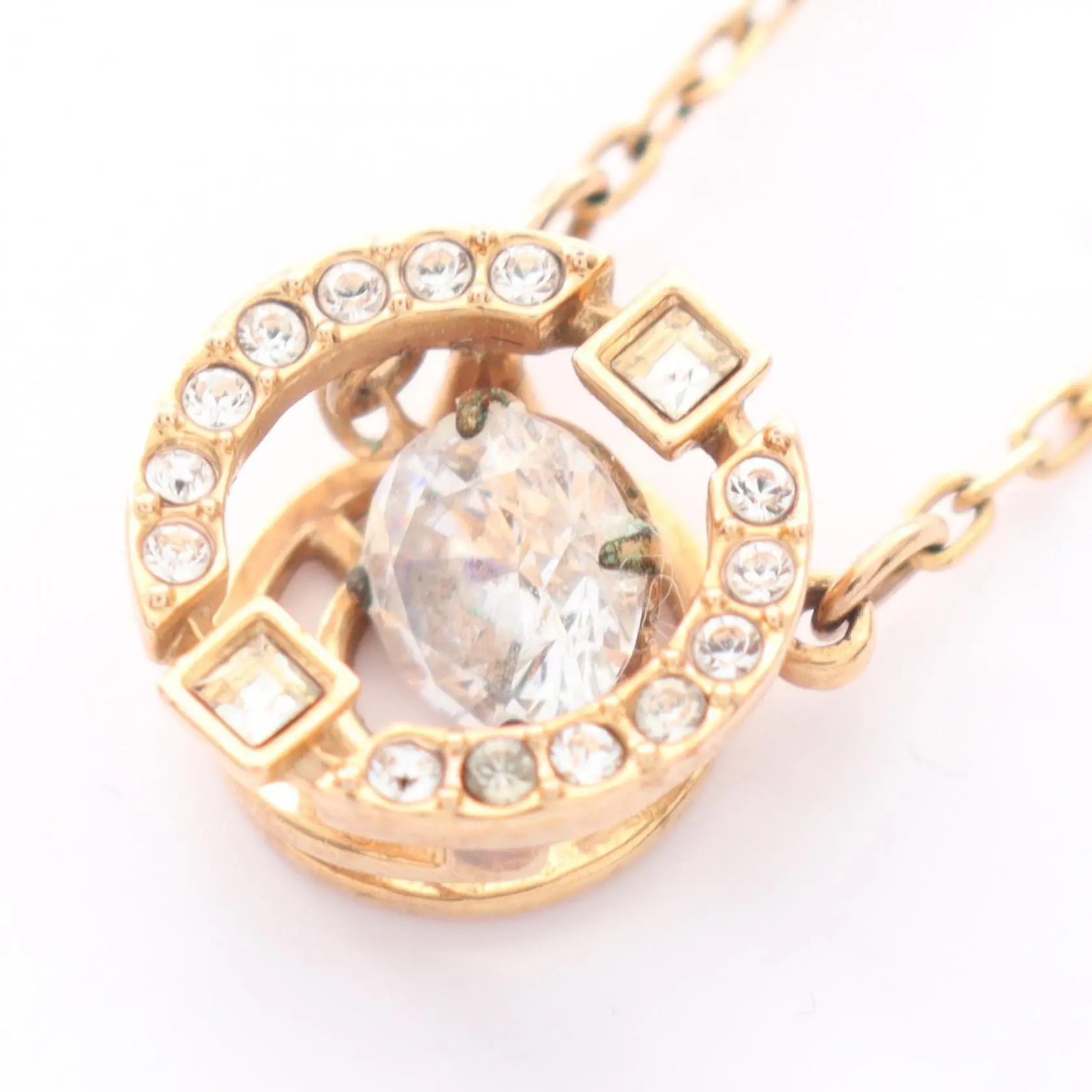 Pre-owned Swarovski Gold-plated Small Leather Goods Una Necklace