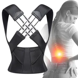 Waist Trainer Corrects Bad Posture for Teenager and Adult, Helps And Hunchback, Back Support Posture Correction, Shoulder Belt Correction, Vest Support Relieves Neck, Shoulder, and Back Pain, Adjustable Velcro Design For Home Office