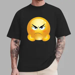 You wear this angry emoji shirt and suddenly your mood matches your outfit