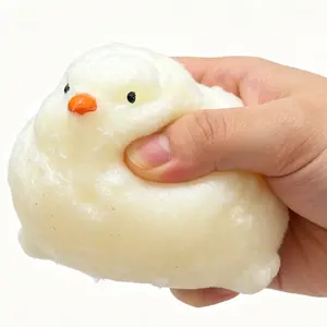 Cute Chick Squeeze Toy, Super Soft Fluffy Chicken Squishies, Slow Rebound Decompression Sensory Toy for Stress Relief, Anxiety Relief,
