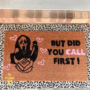 Ghostface, Ghostface Doormat, Spooky Doormat, Horror Doormat, Scream Doormat.