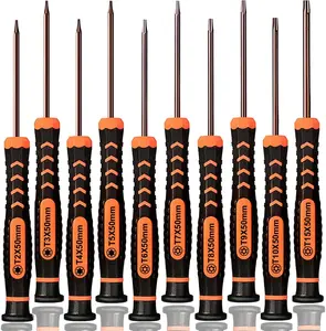 10-Piece Torx Screwdriver Set T2–T15 – Magnetic Small Torx Security Star Drivers for Xbox, PS3, PS4, Knife, Computer & Electronics Repair