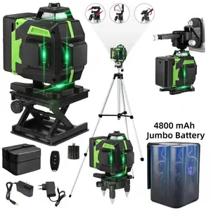 Jumbo Big Battery Level Laser 16 Lines Self-Leveling 360° with US & EU Plug for Construction tools with tripod