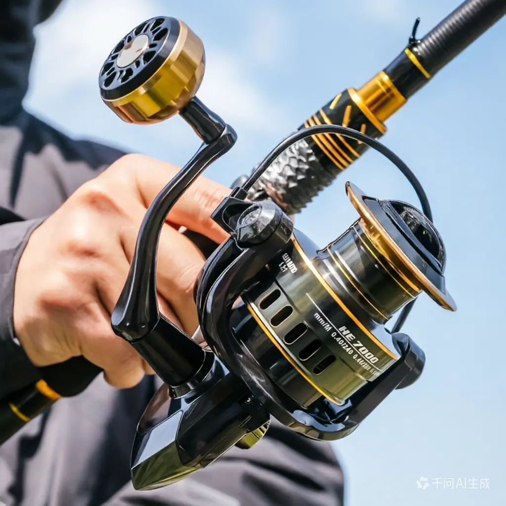 HUAPUDA Spinning Reel, Full Matel Frame, Stainless Ball Bearing,Fishing Reels, 5.2:1 Gear Ratio, Smooth And Sensitive for Medium Inshore&Offshore Saltwater, Freshwater, Ice Fishing, Fishing Equipment,Fishing Reel For Freshwater Saltwater (HE7000/HE6000)