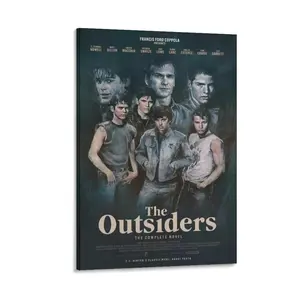 The Outsiders Poster Vintage Gangster Crime Movie Posters Canvas Poster Bedroom Decor Sports Landscape Office Room Decor Gift Frames Wall Ornaments Artistic