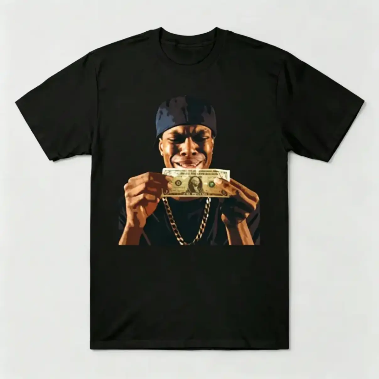 Premium 100% Cotton Unisex Retro Meme Graphic Tee | Heavyweight Pop Art Character T-Shirt | Classic Distressed Hip Hop Crewneck Short Sleeve Shirt, Loose Fit Men Women Casual Black Top gym apparel