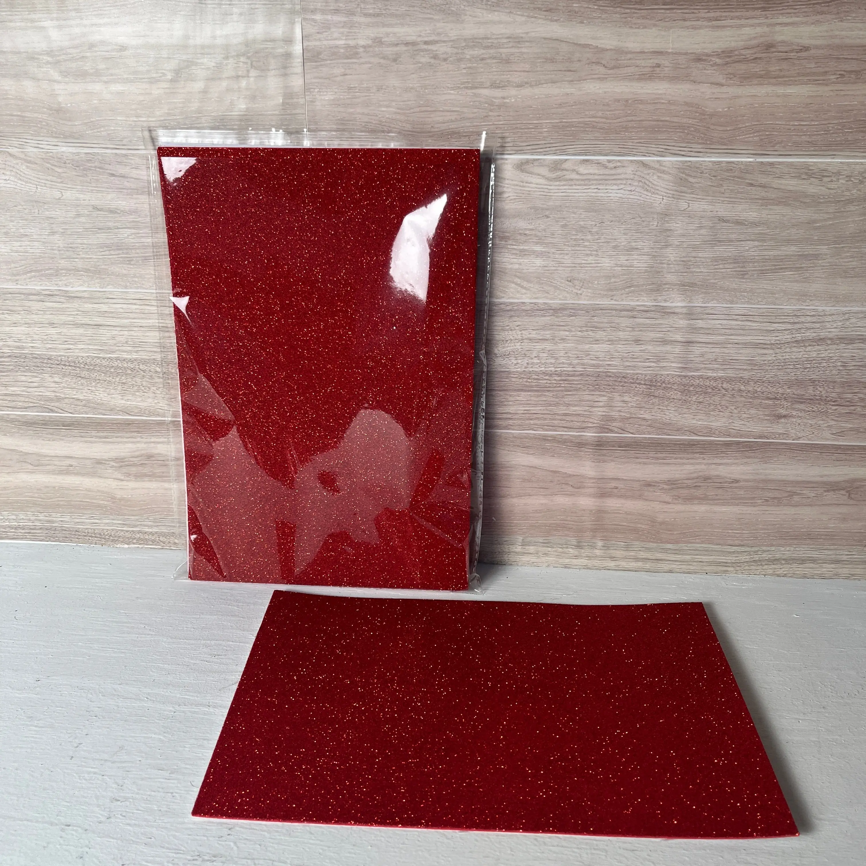 8X12 Red Glitter Self-Adhesive Foam Sheets (5pack)