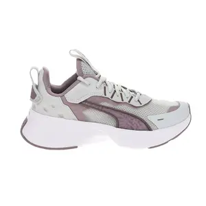 PUMA Womens Softride Sway Cheetah Lace Up Sneakers Shoes Casual - Grey PUMA Womens Softride Sway Cheetah Lace Up Sneakers Shoes Casual - Grey