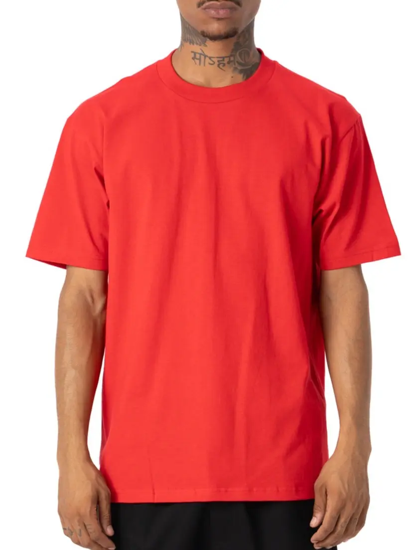 Pro Club Men's Casual Relaxed-Fit Simple Cotton Fabric T-Shirt, Menswear Basic Daily Top