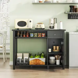 Black MDF AC100-240V with socket Farmhouse two door one drawer cabinet,two drawer cabinet tv stand shaker cabinets