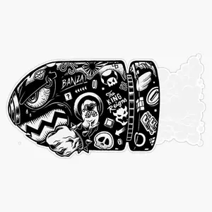 Tattooed Bullet Bill Bumper Sticker, Hard Hat Sticker, Foreman Welding Welder Decal Hard Hat Decal
