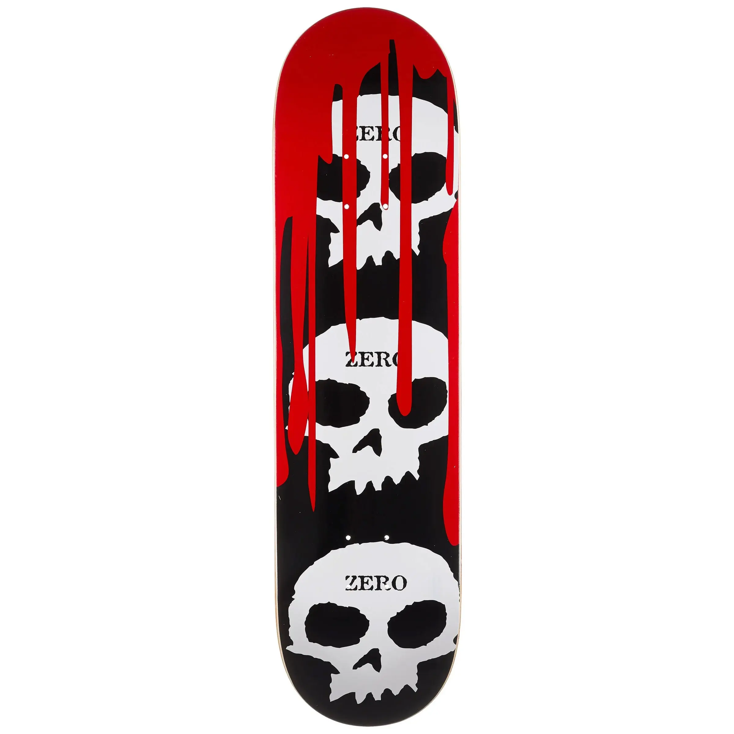 Zero Skateboard Deck 3 Skulls w/ Blood 7.75" x 31.1"