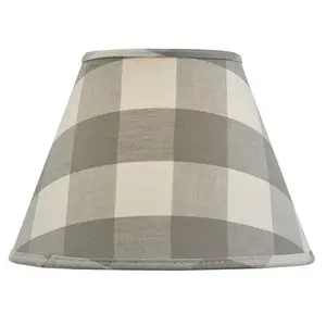Buffalo Grey and Antique White Check Lamp Shade