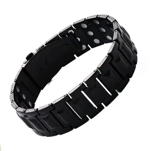 Men's 3X magnetic bracelet with 3500 Gauss high-strength magnets. Designed with a premium fold-over clasp. Durable luxury daily wearable jewelry, comes with a free size adjustment tool. Supports joint health and energy balance.