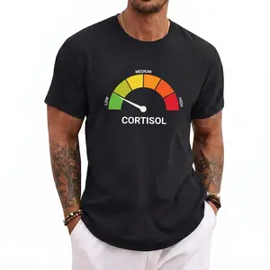 High Cortisol Low Cortisol Funny Casual  Short Sleeve T-Shirt / men's t shirts away shirt unisex graphic