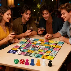 Multiplayer Interactive Drinking Board Game, Party Table Game, Party Essential with Rich Interaction Tasks, Perfect for Friends Gatherings, Quick Atmosphere Booster