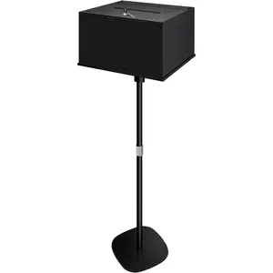 Metal Suggestion Box with Stand Floor Standing Donation Box with Lock and Key Heavy-Duty Collection Case for Charity  Office Church Elections, Black