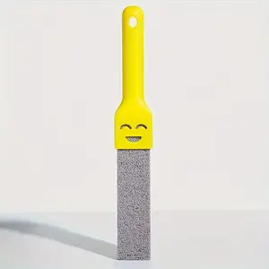 Pumice Toilet Brush with Handle, 1 Count Durable Household Scrubbing Pad, Toilet Bowl Cleaning Brush, Bathroom Cleaning Tool, Toilet Wand, Bathroom Brush Cleaner