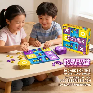Montessori Early Education Tic-Tac-Toe Game, Brain Training for Kids, Strategy Board Game for Halloween Christmas Thanksgiving Back-To-School Spring Easter Ramadan New Year Birthday Present