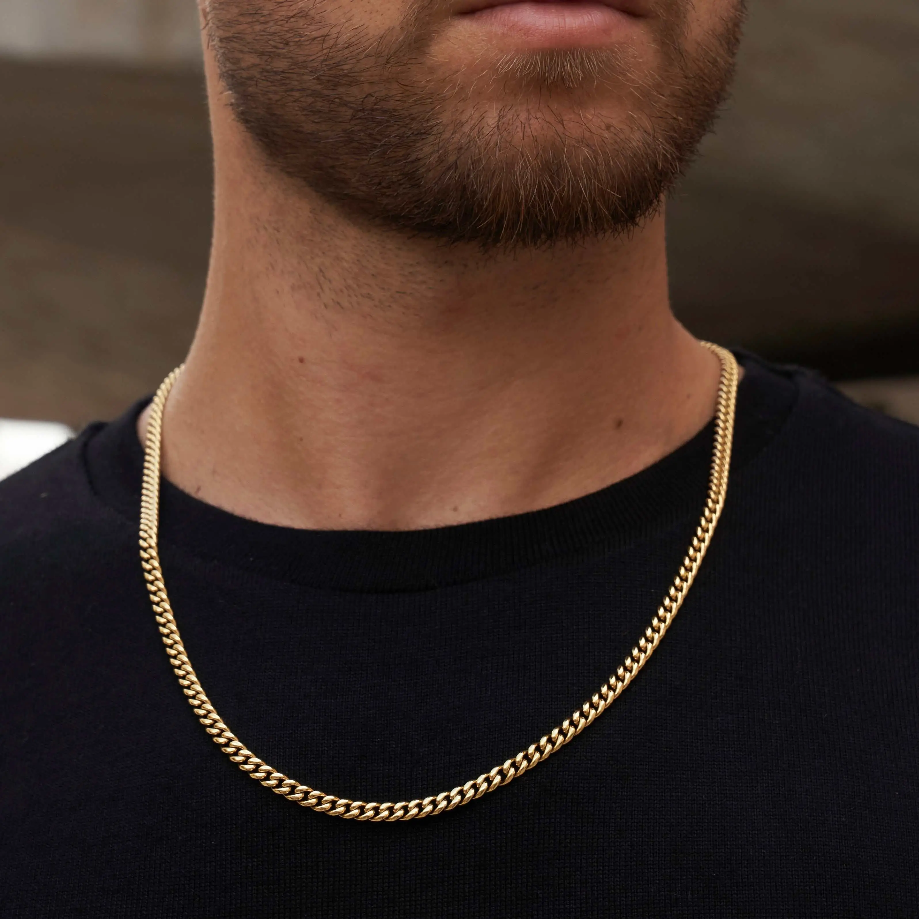 Cuban Link Chain in Yellow Gold - 5mm Width