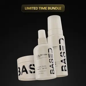 BASED Curl Trio | Curl Mousse, Curl Gel & Curl Refresh Spray | Simple, Effective, BASED.