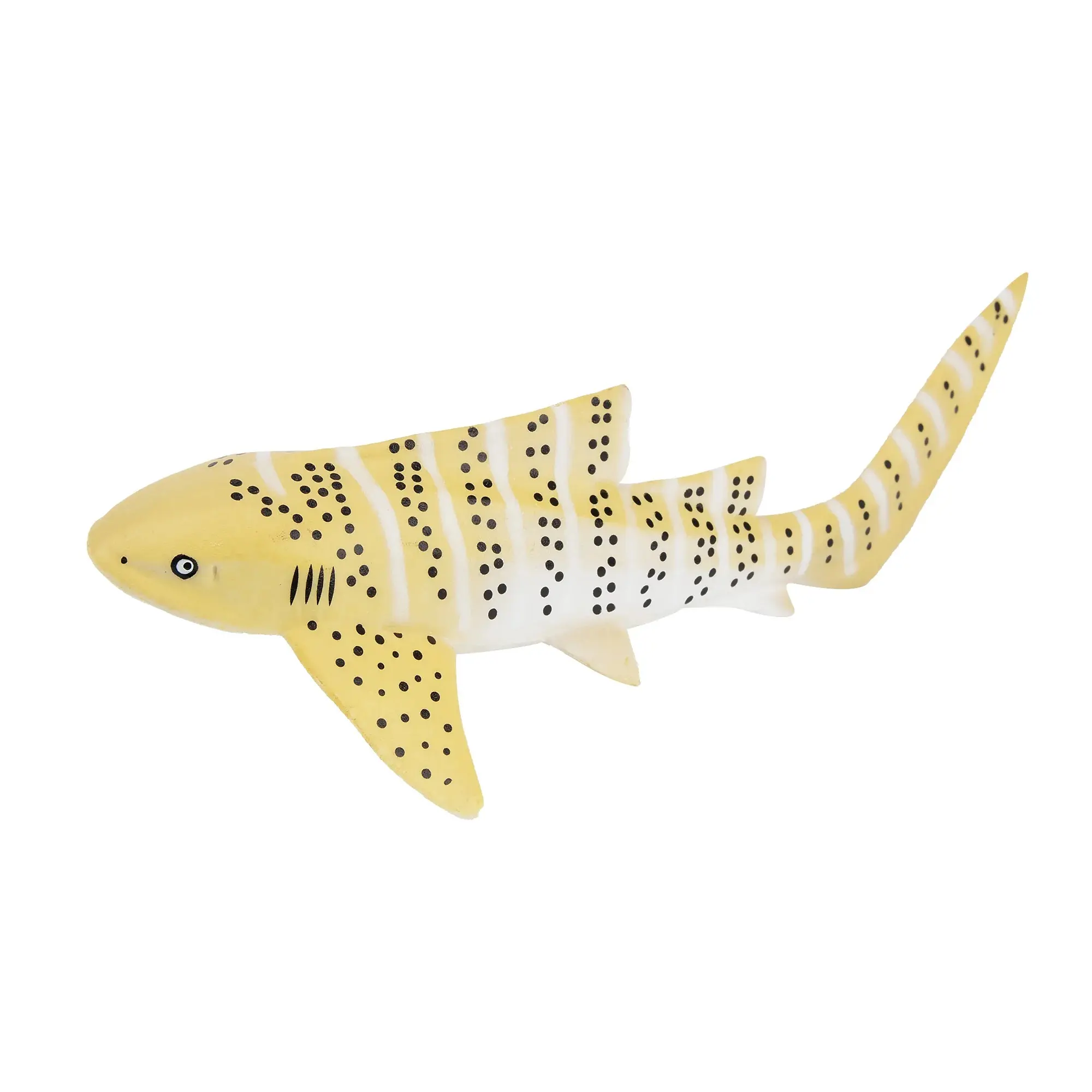 Toymany Hand-Painted Zebra Shark Figurine – Realistic Marine Animal Model, Perfect for Early Education, Montessori Sensory Play, Cake & Party Decorations, Desk & Home Décor, Thoughtful Gifts, and Collectible Figurine