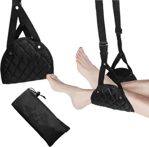 Portable Airplane Foot Hammock with Cushion for Travel Comfort & Relaxation - No Warranty Essential Travel Accessory for Long Flights