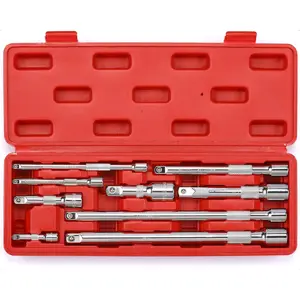 9-Piece Extension Bar Set, 1/4", 3/8" and 1/2" Drive Socket Extension Bar, CR-V, Mirror Finish