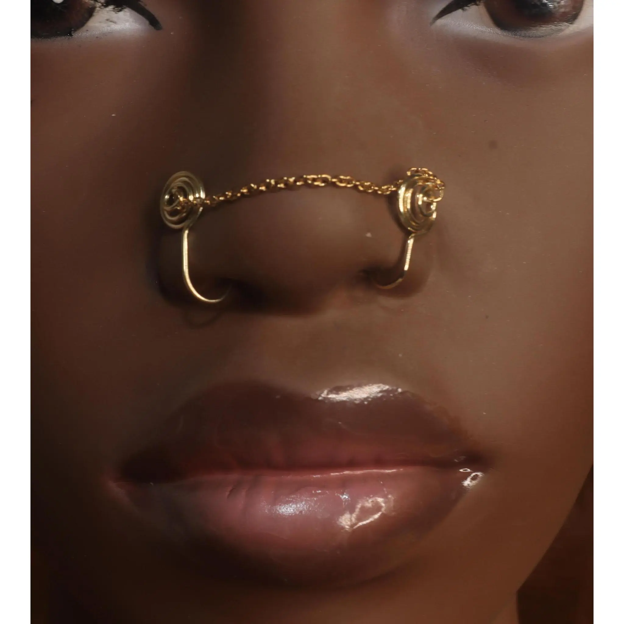 Two In One Nose Cuff Chain non piercing Jewelry