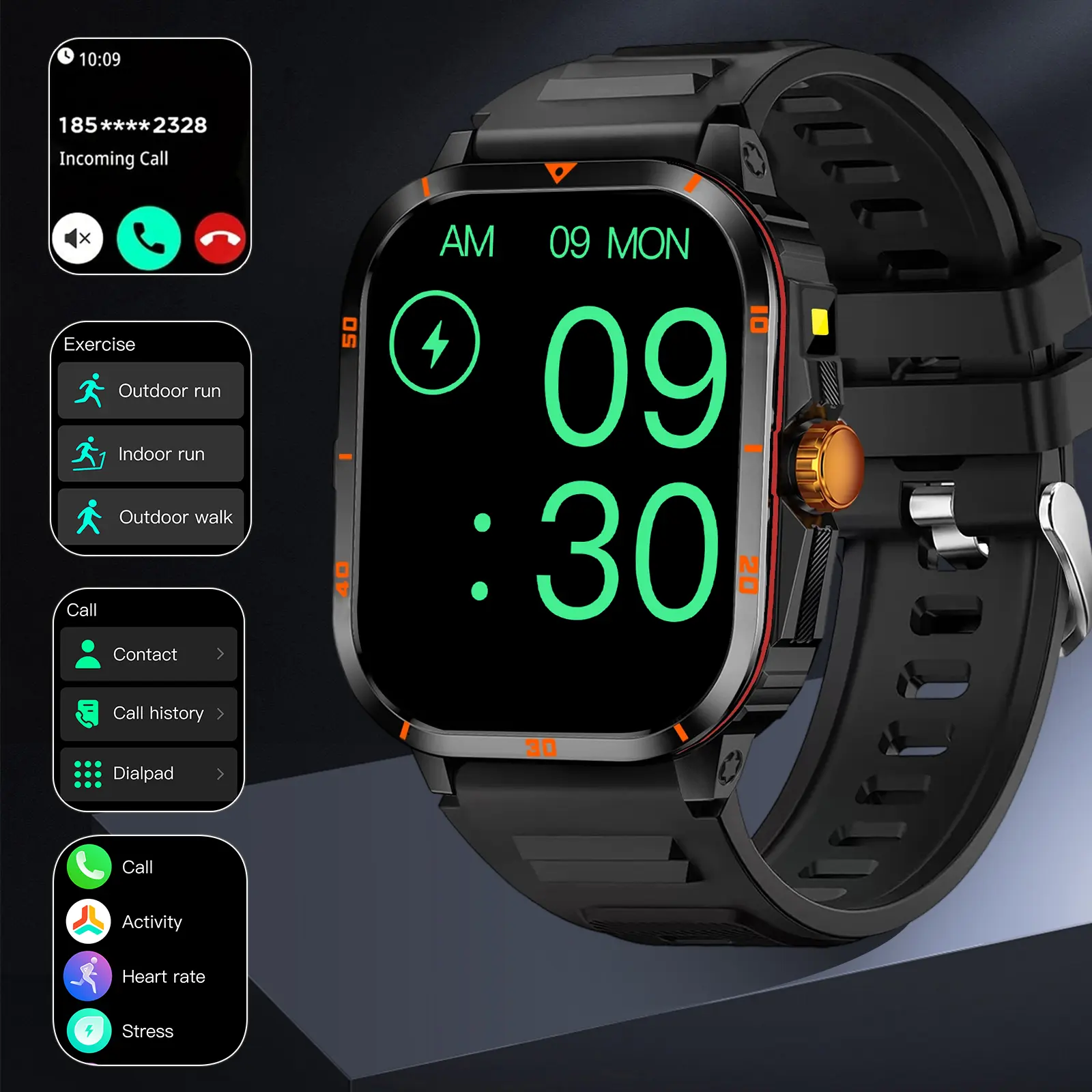 2026 New Full Screen Smartwatch, Health Fitness Smartwatch, Smartwatch for android, Men's and Women's Sports Watches, Step and Music Playback, Call Information Notification, Suitable As Holiday Gift, Heart Rate Monitor