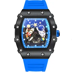 Men's Personality Casual Fashion Astronaut Watch New High-Value Casual Sports Automatic Quartz Skeleton Waterproof Richard Men's Watch Astronaut Watch