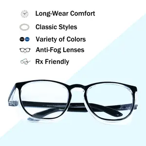 Safety Glasses Goggles Nurses Protective Eyewear Anti-Fog Square Frame Stylish Clear Glasses for Women Men Long-Wear Comfort Classic Styles Variety of Colors Rx Friendly