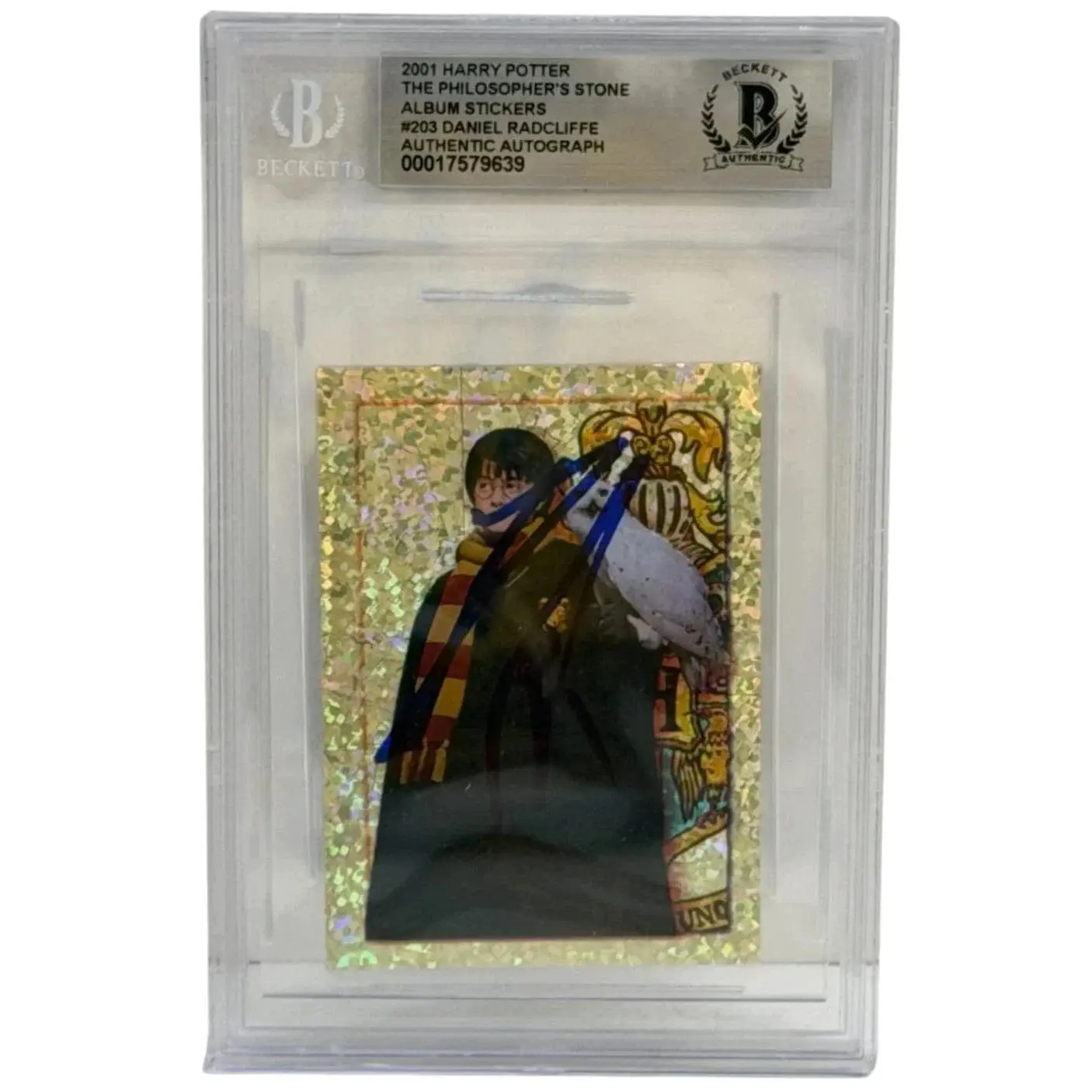 Daniel Radcliffe Authentic Autographed Harry Potter Philosphers Stone Card 2001 Sticker #2