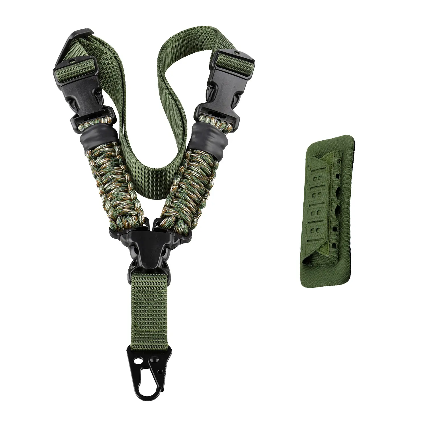 Military Green Camouflage + Laser Shoulder Pads