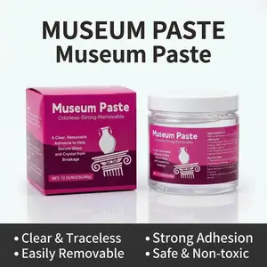 12 oz Exhibits Fixing Gel for Museum, Removable Clear Museum Paste Putty Wax, Reusable & No Residue, Fixed Collection Artifacts and Decorations to Prevent Vibration, Falling