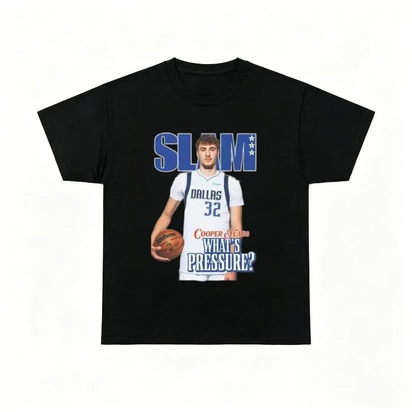 🏀 Cooper Flagg SLAM 258 Fashion Shirt – 100% Cotton Basketball Graphic Tee, Retro Hoops Streetwear T-Shirt, Unisex Oversized Casual Sports Fan Apparel, Soft Breathable Crew Neck Summer Outfit, Trendy Basketball Gift for Men & Women S-3XL