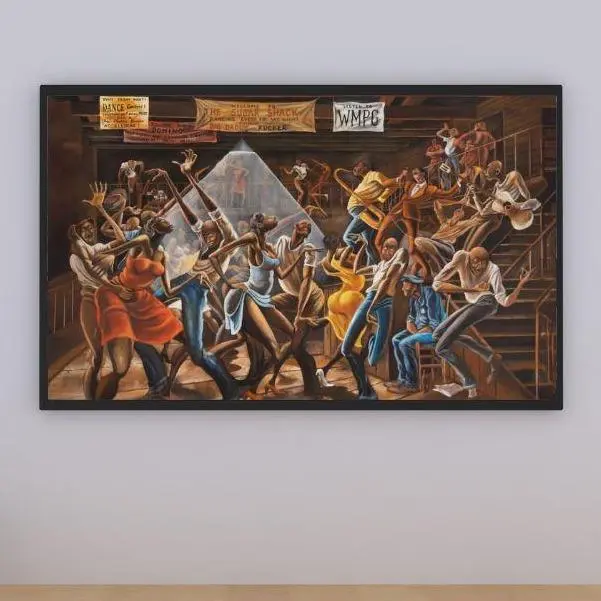 The Sugar Shack Poster, African Black WomanMan Dance Party Prints, Home Room DecorUnframed Wall Art, Home Decor