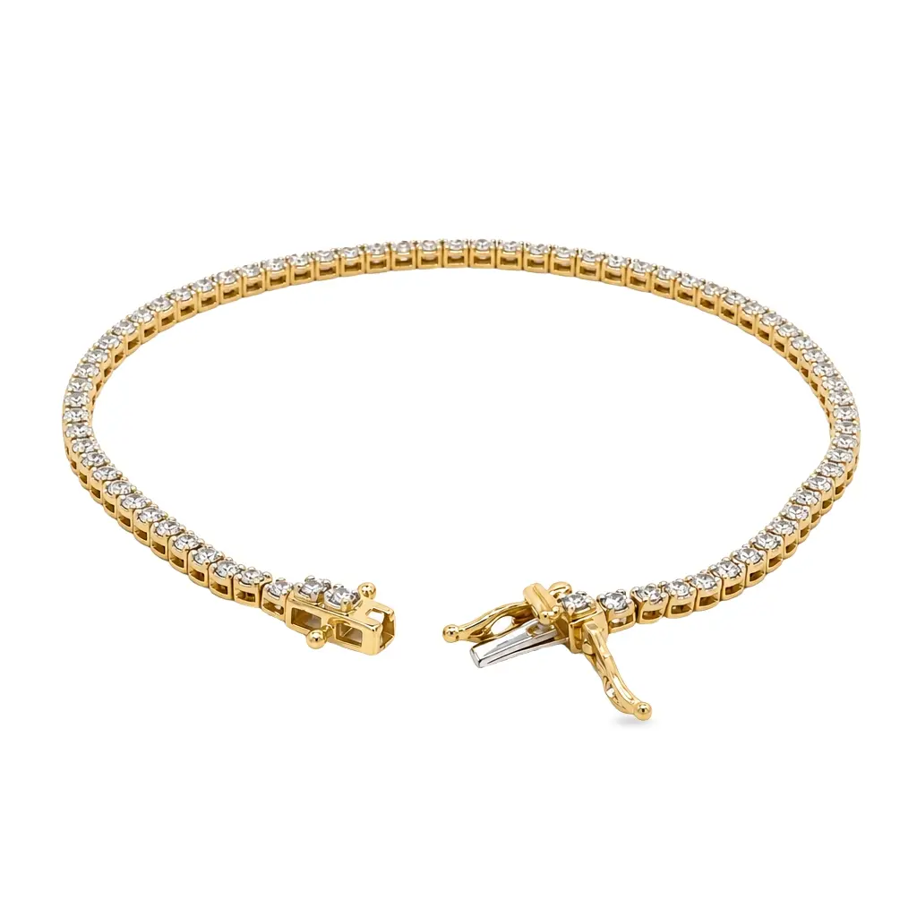 1ctw Lab Grown Diamond Tennis Bracelet 14k Gold Vermeil