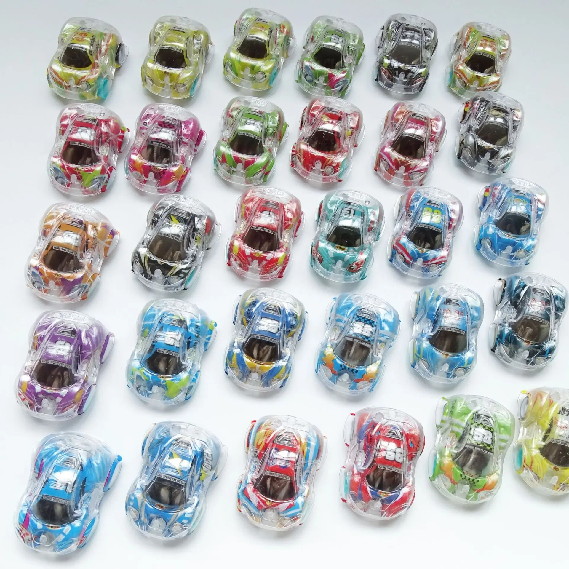 5pcs/10pcs Transparent Mini Toy Cars, Inertia-Driven DIY Creative Gifts, Party Prizes, Classroom Awards, Fun Portable Toys