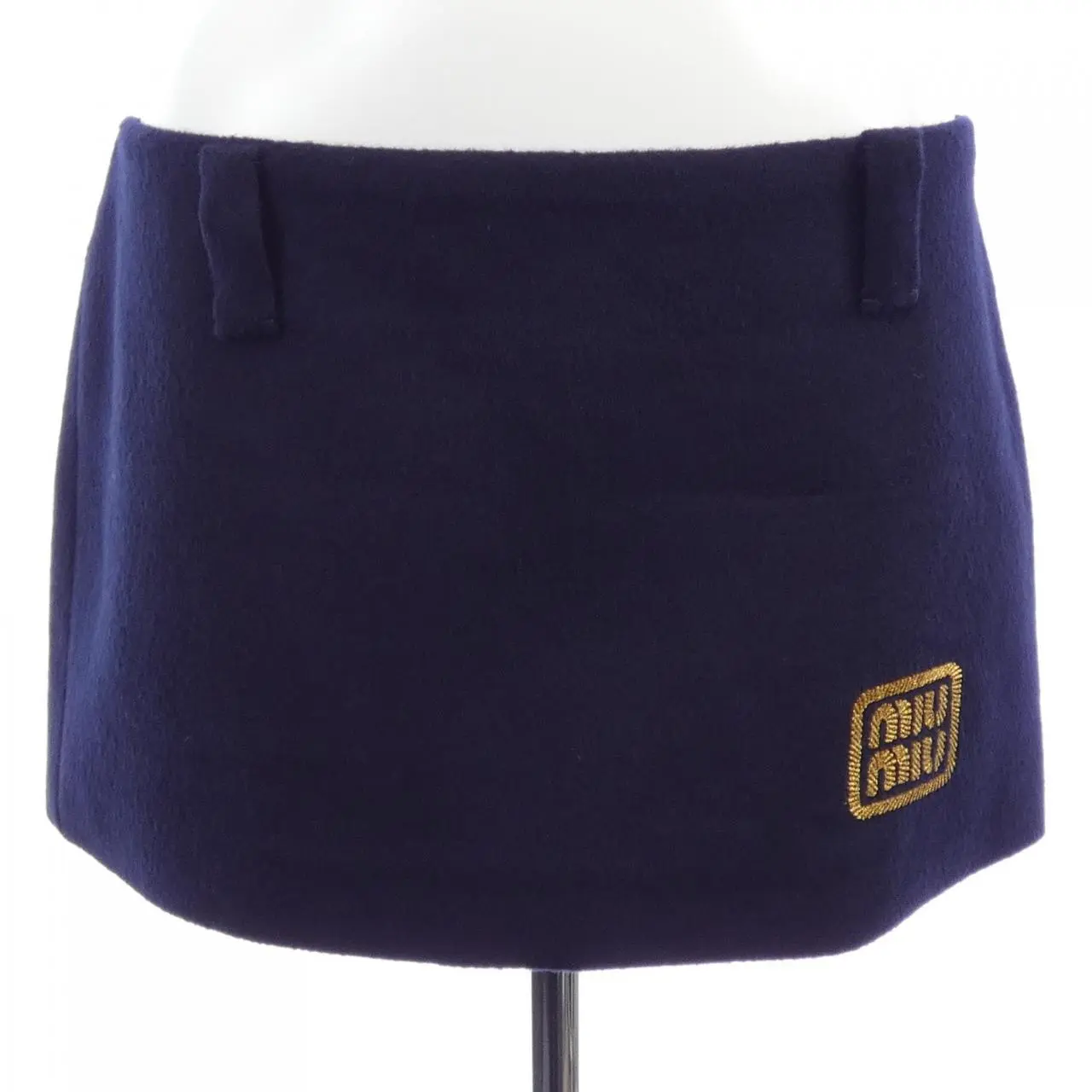 Pre-owned miu miu Cashmere Small Leather Goods Blend Skirt