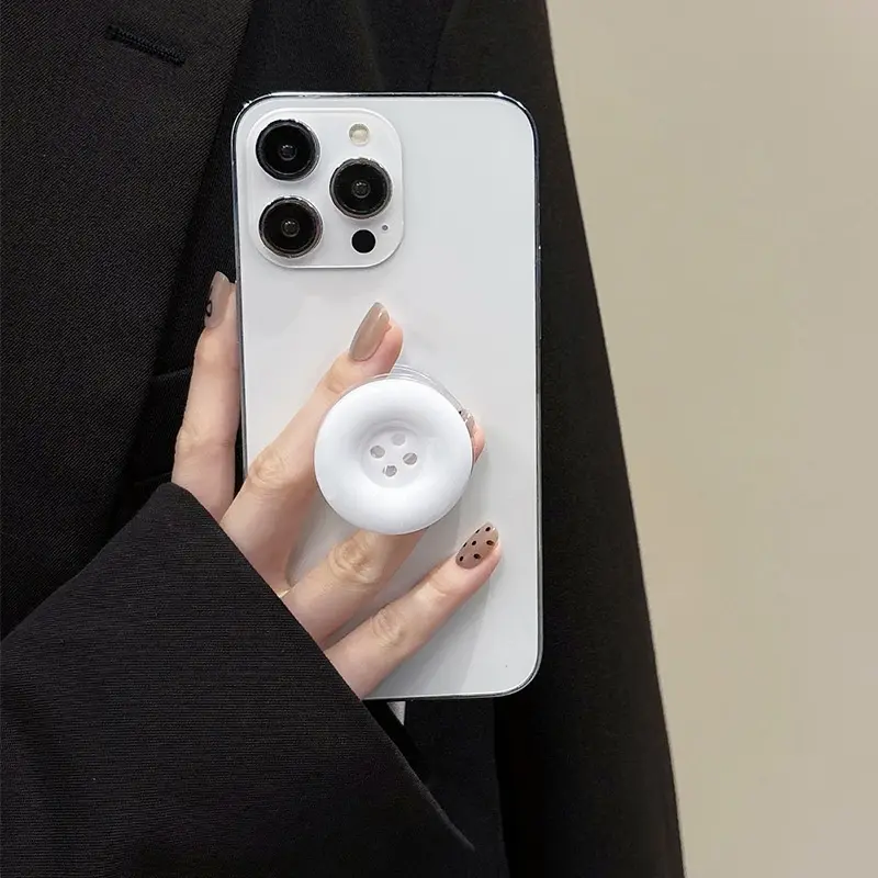 Creative Button-Style Airbag Phone Stand - Adhesive and Retractable - Desktop Phone Stand for Watching Videos - Simple, Portable, and Practical - Cellphone Stand - Phone Grip Holder - Cell Phone Holder