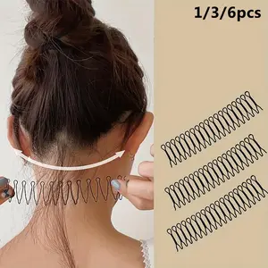 Invisible Hair Flyaway Tamer Clips, Spring Hair Fixer Clips for Taming Flyaways, Baby Hairs & Loose Strands, Durable Metal Construction, Invisible Design to Create Sleek, Polished Hairstyles – Ideal for All Hair Types, Flat Hair Clips